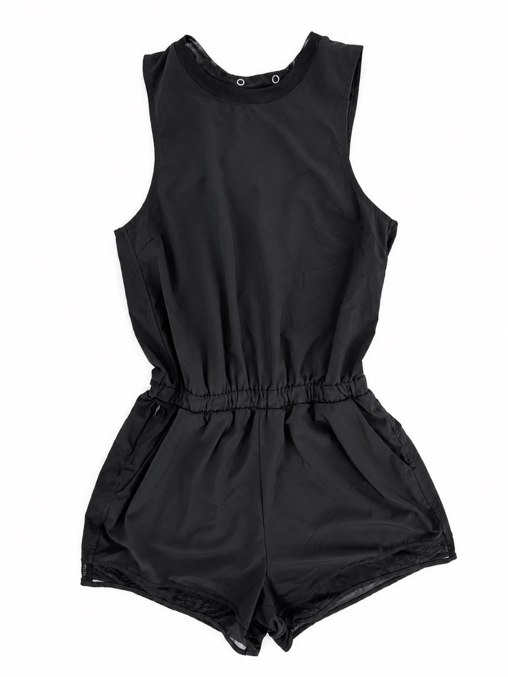 Zella Getaway Sleeveless Black One-Piece Shorts Blouson Romper Active Sporty XS